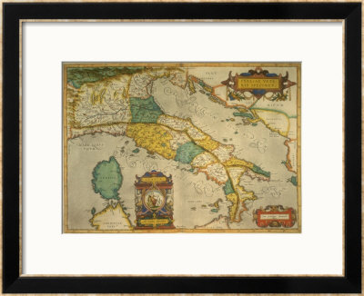 Map of Italy Framed Print Map of Italy Framed Print