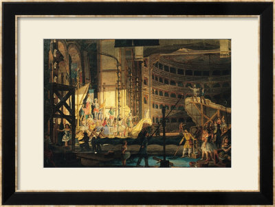 Preparing Scenery in a Theatre Framed Print Preparing Scenery in a Theatre Framed Print