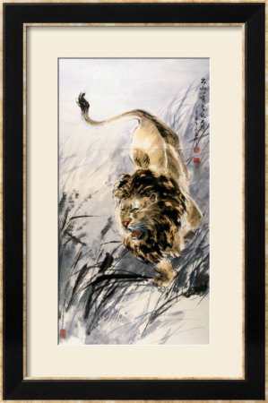 Running Lion Framed Print Running Lion Framed Print
