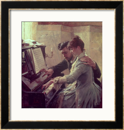 At the Piano Framed Print At the Piano Framed Print