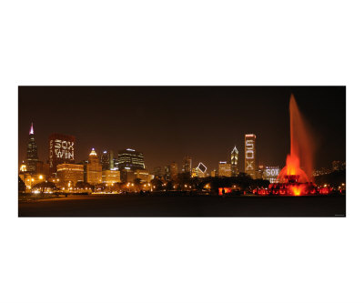 White on Chicago White Sox Skyline Photographic Print By Patrick J Warneka