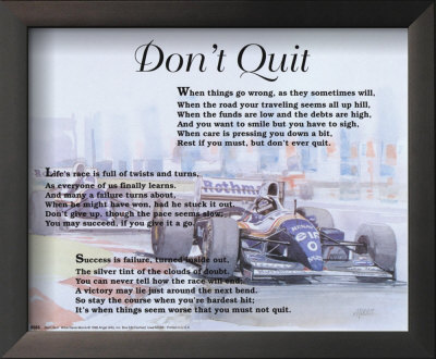 Don't Quit Framed Print Don't Quit Framed Print