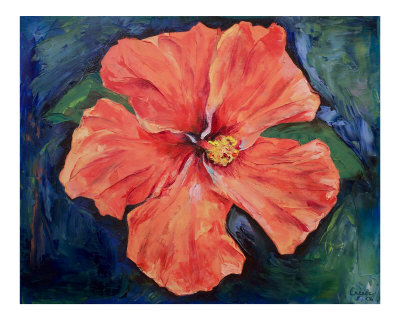 Orange Hibiscus Giclee Print Orange Hibiscus Giclee Print