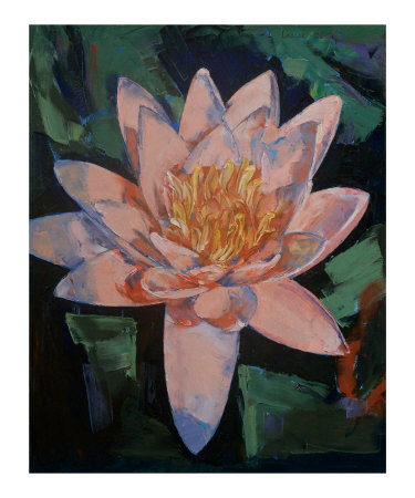 Pink Water Lily Giclee Print Pink Water Lily Giclee Print