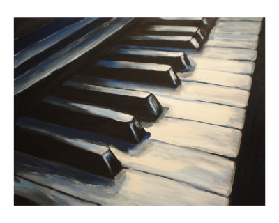Piano Keys (1/4) Giclee Print Piano Keys (1/4) Giclee Print