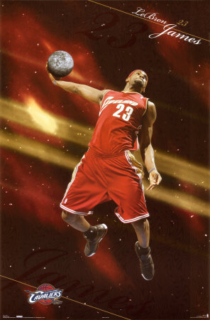 lebron james. LeBron James- Space Poster at