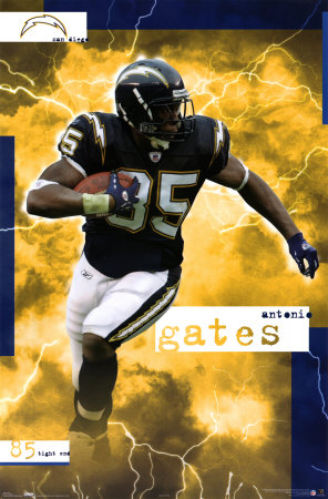 San Diego Chargers- Antonio Gates Poster San Diego Chargers- Antonio Gates Poster
