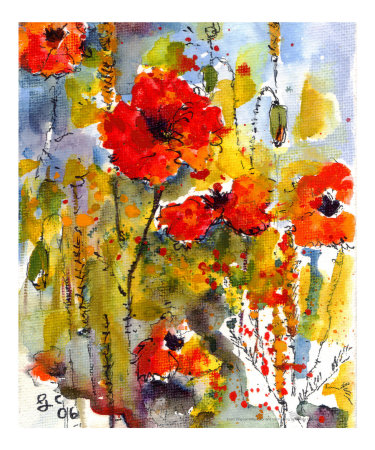 Poppies & Blue Sky Giclee Print Poppies & Blue Sky Giclee Print
