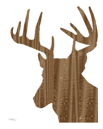 Wood Grain Deer Photographic Print Wood Grain Deer Photographic Print