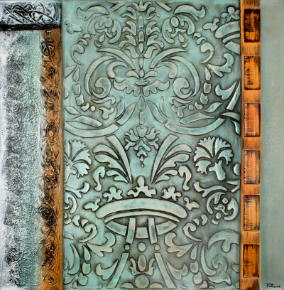 Verdigris Splendor Hand Painted Art Verdigris Splendor Hand Painted Art
