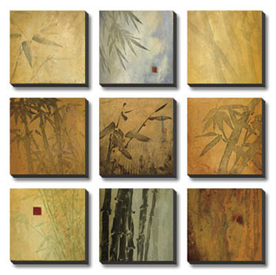 Bamboo Nine Patch Canvas Set Bamboo Nine Patch Canvas Set