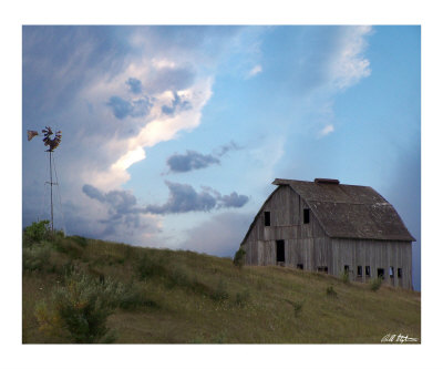 Barn on a Hill Photographic Print Barn on a Hill Photographic Print