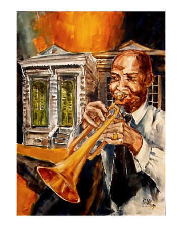 New Orleans Blues Giclee Print New Orleans Blues Giclee Print