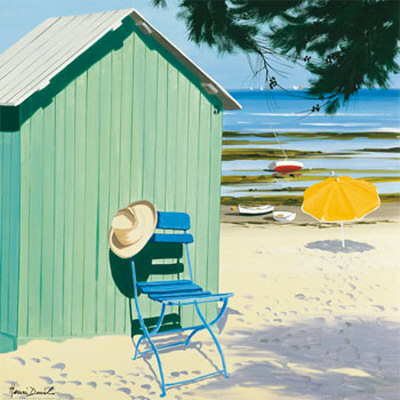 Lime Beach Shack Print Lime Beach Shack Print