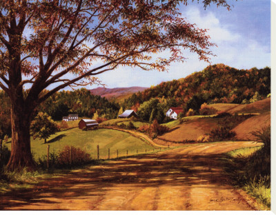 Country Roads Stretched Canvas Print Country Roads Stretched Canvas Print