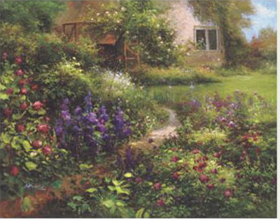 Secret Garden Stretched Canvas Print Secret Garden Stretched Canvas Print