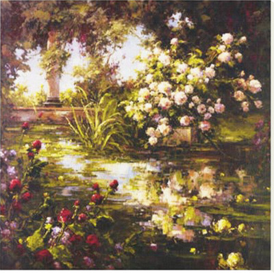Juliet's Garden III Stretched Canvas Print Juliet's Garden III Stretched Canvas Print