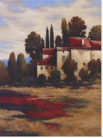 Red Roofs I Stretched Canvas Print Red Roofs I Stretched Canvas Print