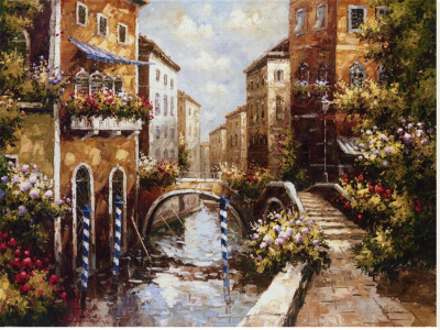 Venice in Spring Stretched Canvas Print Venice in Spring Stretched Canvas Print
