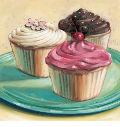 Three Cupcakes Print