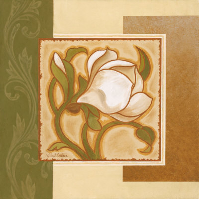 Golden Magnolia I Print Golden Magnolia I Print