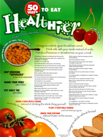 50 Ways To Eat Healthier Poster 50 Ways To Eat Healthier Poster