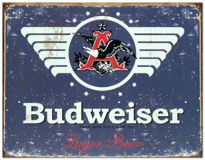 Budweiser 1936 Tin Sign Budweiser 1936 Tin Sign