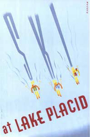 Ski At Lake Placid Print Ski At Lake Placid Print