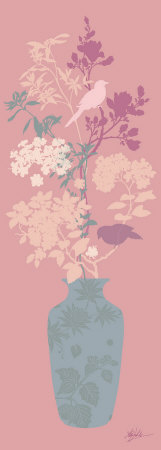 Aqua Blossom Vase Print Aqua Blossom Vase Print