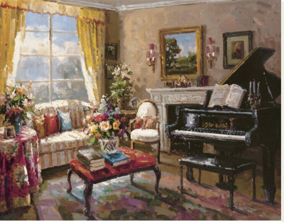 The Music Room Stretched Canvas Print The Music Room Stretched Canvas Print