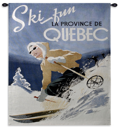 Ski Quebec Wall Tapestry Ski Quebec Wall Tapestry