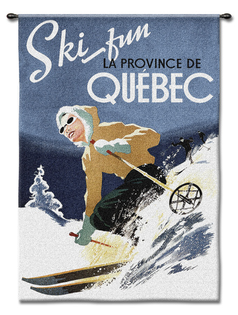 Ski Quebec Wall Tapestry Ski Quebec Wall Tapestry