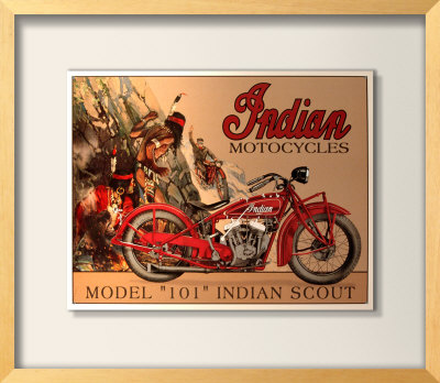 Indian Scout Framed Sign Indian Scout Framed Sign