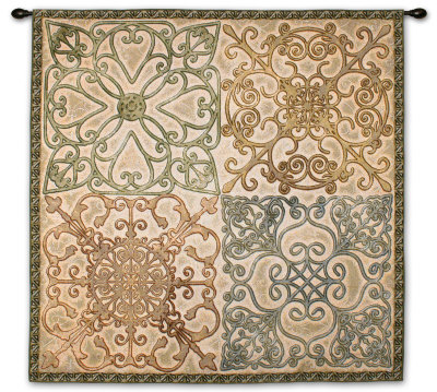Wrought Iron Elegance Wall Tapestry Wrought Iron Elegance Wall Tapestry
