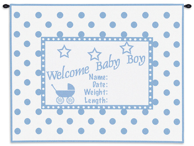 Baby Wall Posters on Welcome Baby Boy Wall Tapestry At Art Com