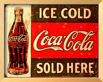 Ice Cold Coke Framed Sign Ice Cold Coke Framed Sign