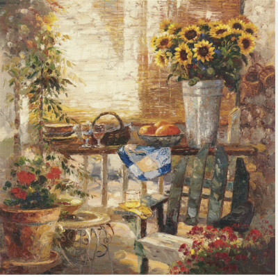 Trina's Potting Bench Stretched Canvas Print Trina's Potting Bench Stretched Canvas Print