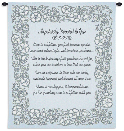 Wedding Embroidery in Silver Wall Tapestry Wedding Embroidery in Silver Wall Tapestry