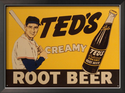 Ted's Creamy Root Beer Framed Sign Ted's Creamy Root Beer Framed Sign