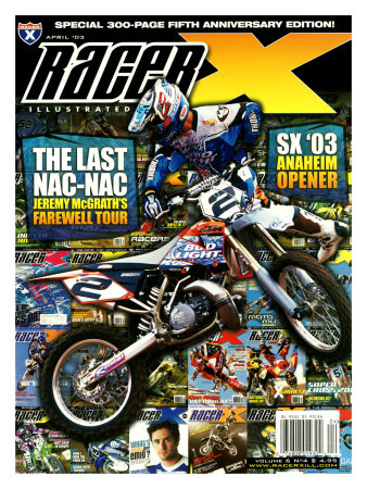 2003 April Racer X Motorcycle Giclee Print 2003 April Racer X Motorcycle Giclee Print