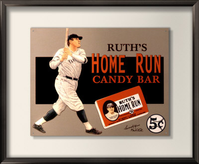 Babe Ruth Candy Bar Framed Sign Babe Ruth Candy Bar Framed Sign