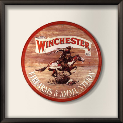 Winchester Express Round Framed Sign Winchester Express Round Framed Sign
