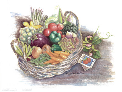 Vegetable Basket Print Vegetable Basket Print