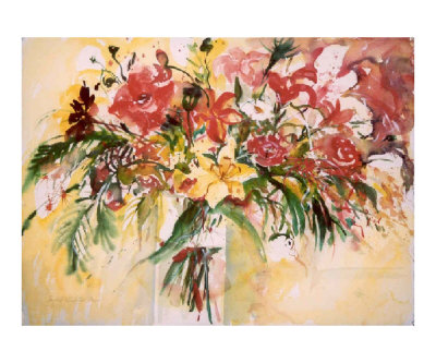 Yellow and Red Lilies Giclee Print Yellow and Red Lilies Giclee Print