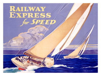 Railway Express for Speed Giclee Print Railway Express for Speed Giclee Print