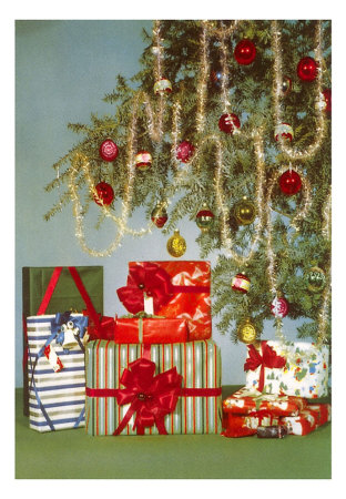 Christmas Presents under Tree Print Christmas Presents under Tree Print
