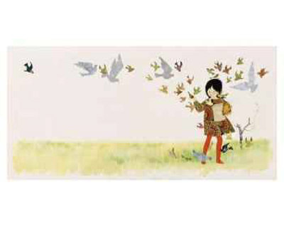 Feeding the Birds from Jennie's Hat Print Feeding the Birds from Jennie's Hat Print