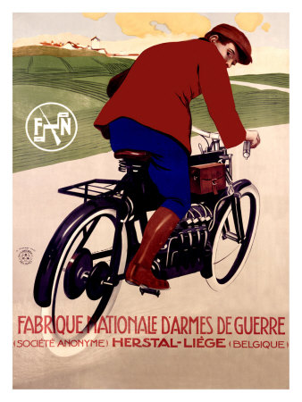 FN Motorcycle Giclee Print FN Motorcycle Giclee Print