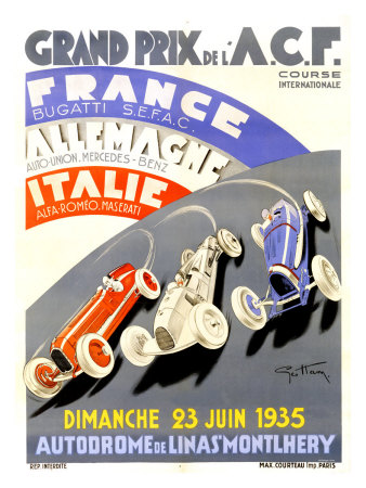 Grand Prix de l'A.C.F., 1935 Giclee Print Grand Prix de l'A.C.F., 1935 Giclee Print