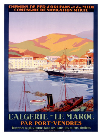 Algiers to Morocco Giclee Print Algiers to Morocco Giclee Print